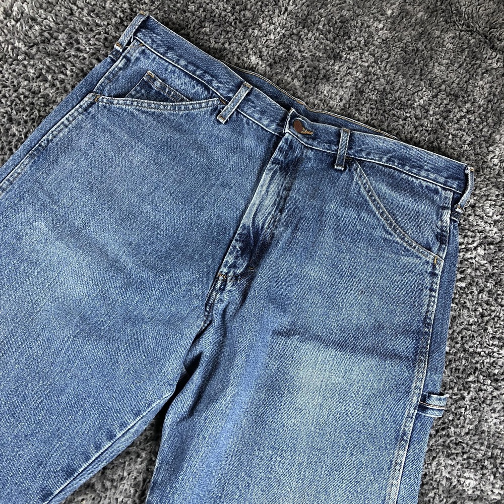 Vintage Roundhouse Jeans Mens 36x32 Blue Regular Straight Denim Workwear USA - Picture 2 of 11